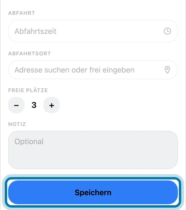 Tippe auf Speichern.