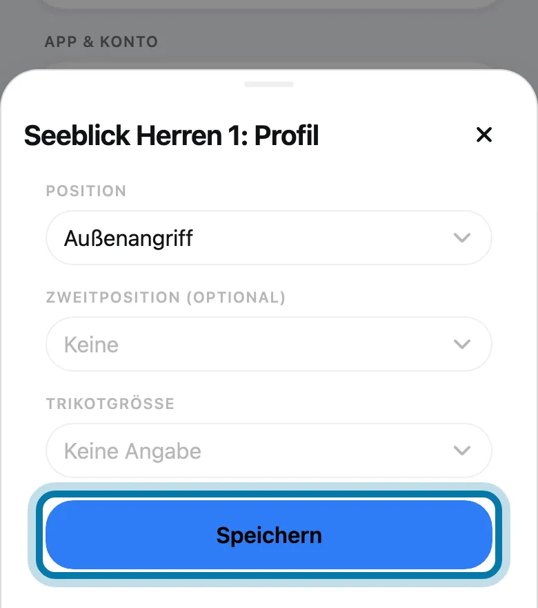 Tippe auf Speichern.