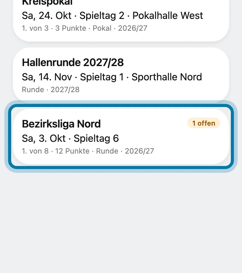 Tippe auf den Wettbewerb.