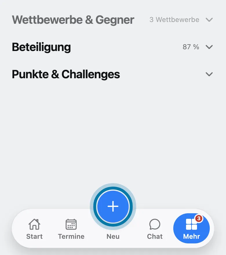 Tippe auf das Plus.