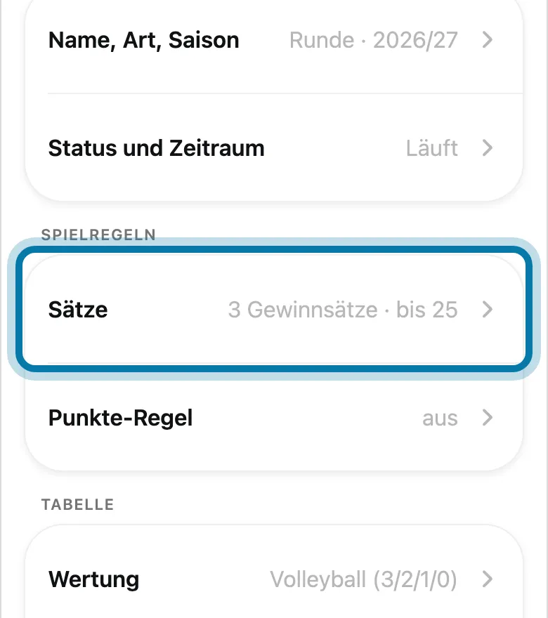 Tippe auf Sätze.